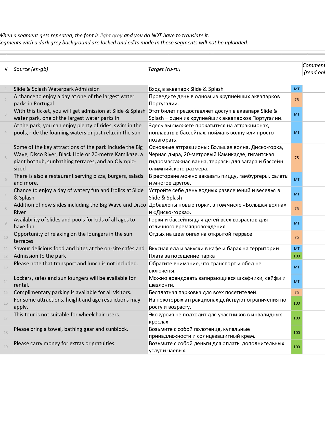 1st page of work sample